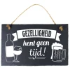 Leisteen Bordje Gezelligheid 25cm