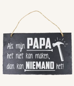 Leisteen Bordje Mijn Papa 25cm