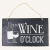Leisteen Bordje Wijn O'Clock 25cm