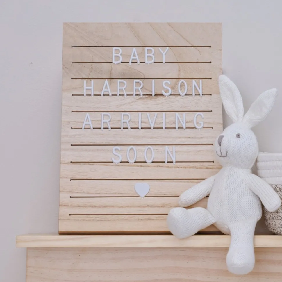 Letterbord Hout 30cm