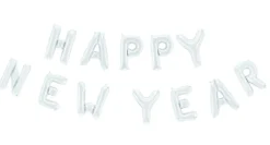 Letterslinger Happy New Year Zilver