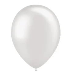 Lichtgrijze Ballonnen Metallic 25cm 10st