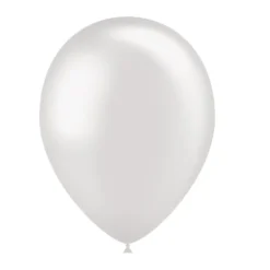Lichtgrijze Ballonnen Metallic 25cm 50st