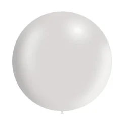 Lichtgrijze Reuze Ballon Metallic 60cm