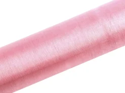 Lichtroze Organza Stof 16cm 9m