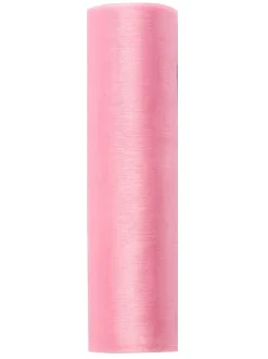 Lichtroze Organza Stof 16cm 9m
