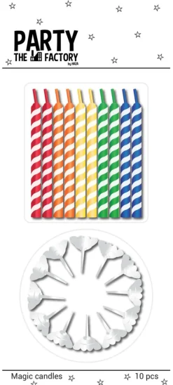 Magic Kaarsjes met Houders 6cm 10st