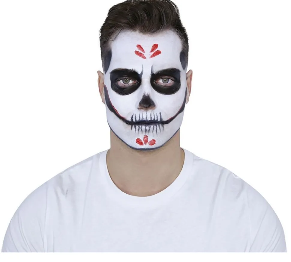 Make-Up Set Day Of The Dead Zwart Rood 8 delig