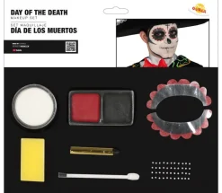 Make-Up Set Day Of The Dead Zwart Rood 8 delig