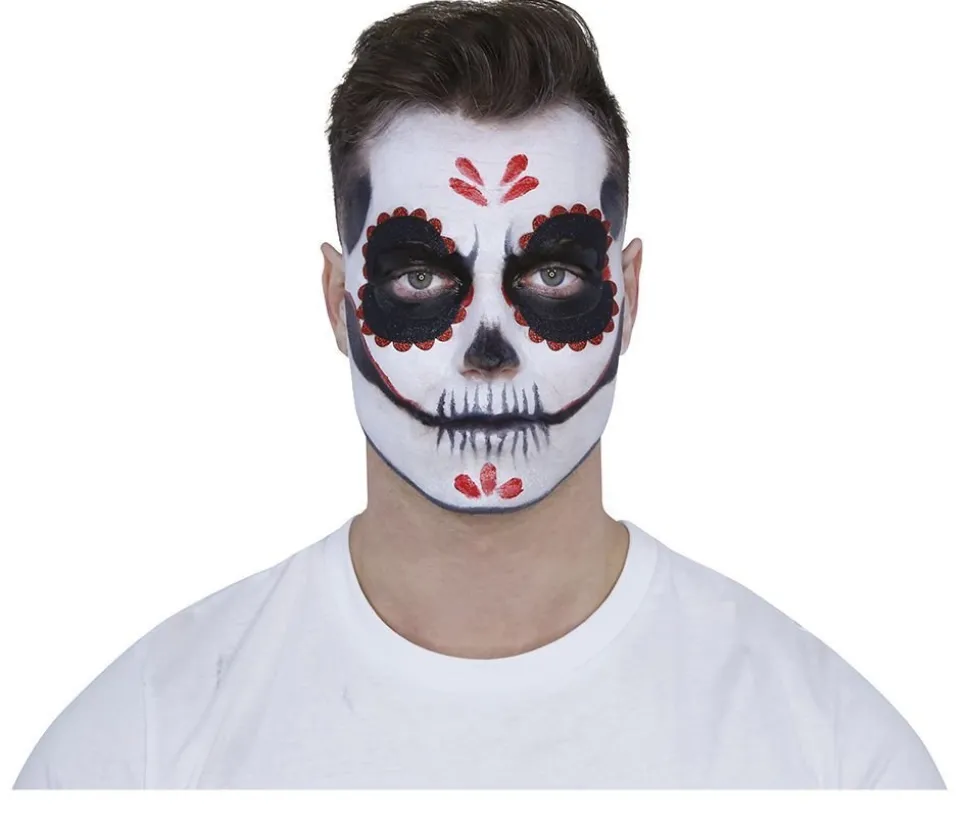 Make-Up Set Day Of The Dead Zwart Rood 8 delig