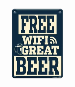 Metalen Bord Free Wifi