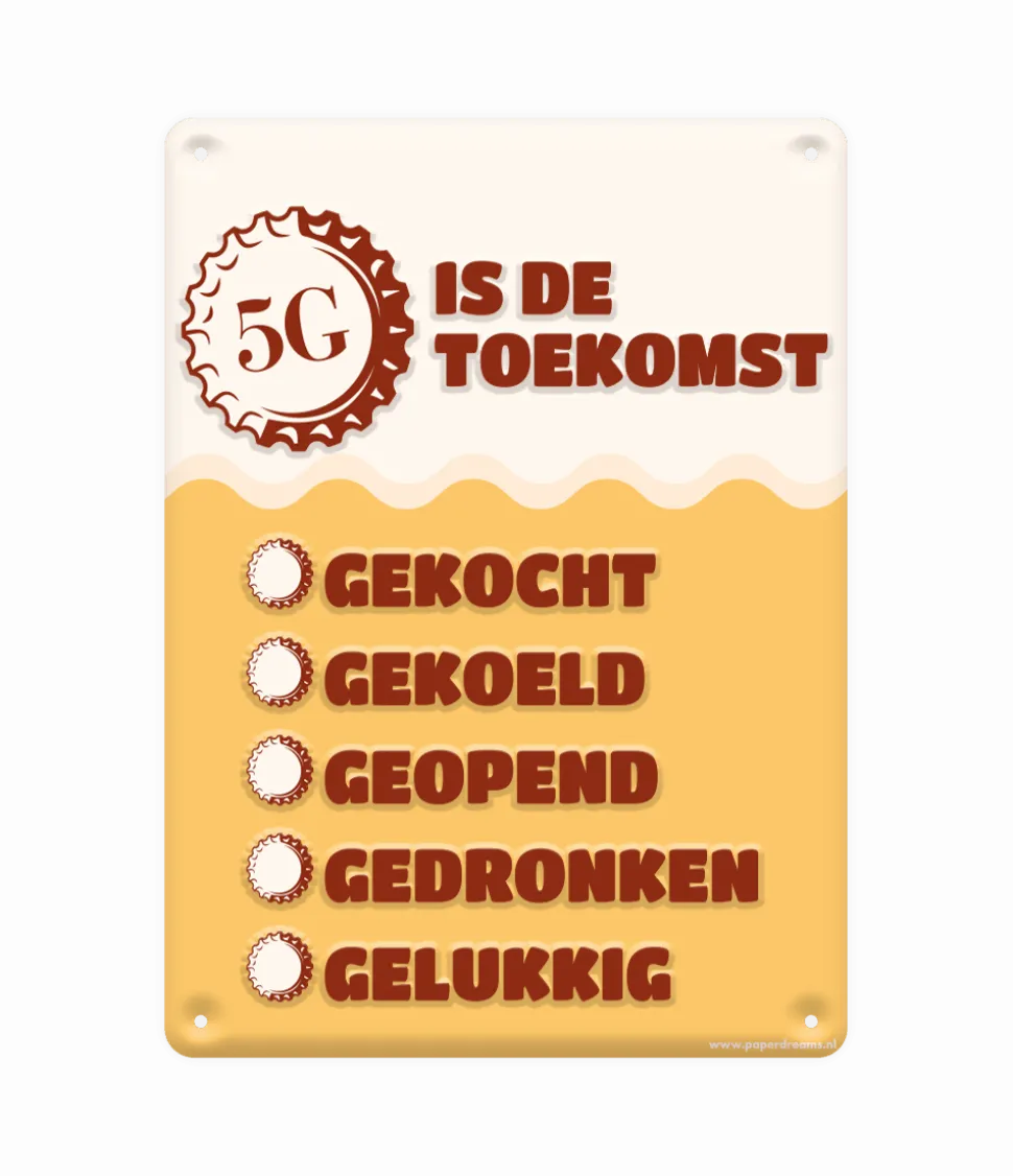 Metalen Bord 5G Is De Toekomst