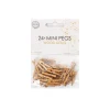 Mini Knijpers Hout Goud 24st