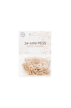 Mini Knijpers Hout 24st