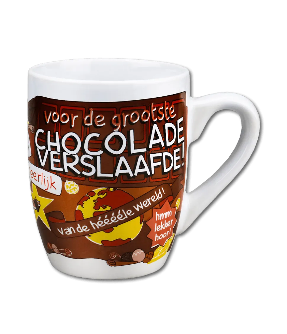 Mok Chocolade Verslaafde 12cm