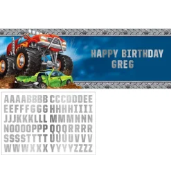 Monster Truck Banner Personaliseerbaar 1,5m