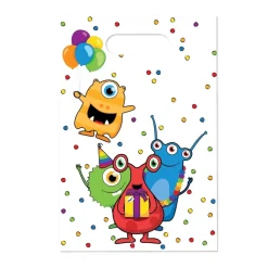 Monster Uitdeelzakjes 23cm 6st
