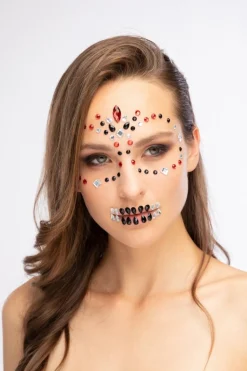 Moon Terror Halloween Face Jewels Day of the Dead