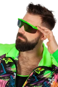 Neon Groene Bril 80'S