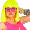 Neon Roze Bril Gestreept