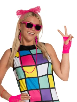 Neon 80S Accessoireset Roze 6 delig