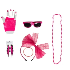 Neon 80S Accessoireset Roze 6 delig