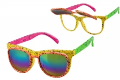 Neon 80S Bril Hologram Met Klep