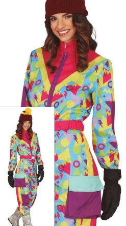 Neon 80S Skipak Blauw Geel Dames