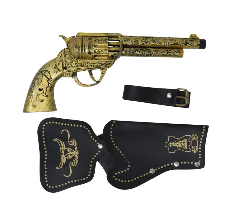 Nep Geweer Revolver Cowboy met Holster 29cm