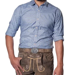 Oktoberfest Blouse Blauw Heren