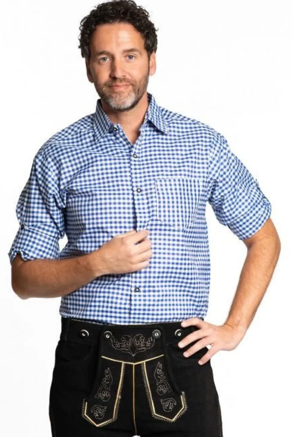 Oktoberfest Blouse Heren Blauw