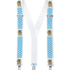 Oktoberfest Bretels Blauw Wit Met Bier