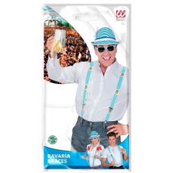 Oktoberfest Bretels Blauw Wit Met Bier