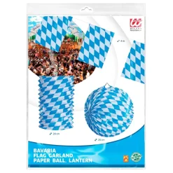 Oktoberfest Decoratie Set Blauw Wit Brandvertragend