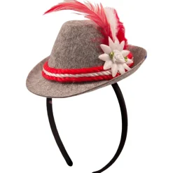 Oktoberfest Haarband Tiroler Hoedje Rood