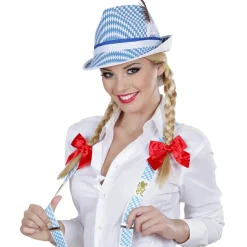 Oktoberfest Hoed Tiroler Blauw Wit