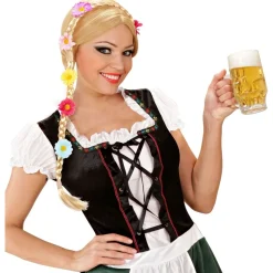 Oktoberfest Hoofdband Met Staartje En Bloemen