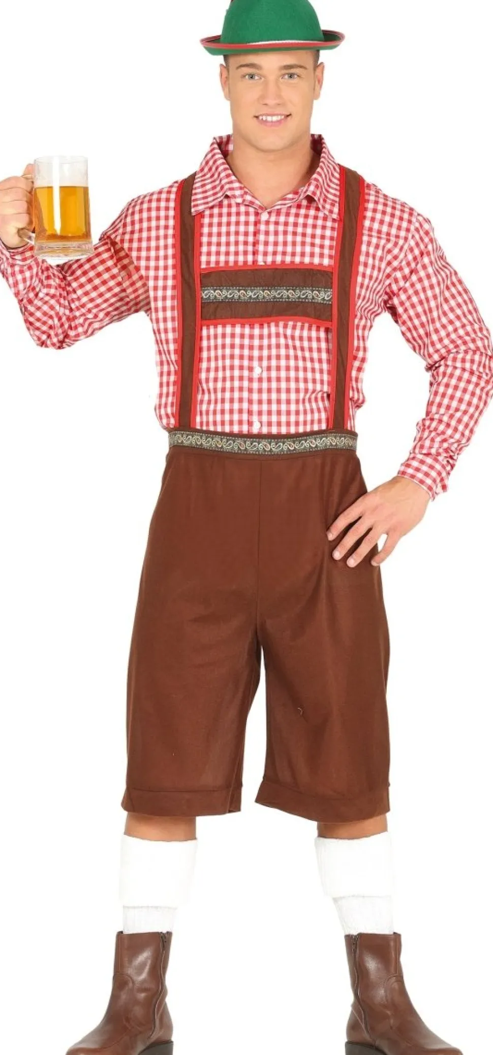 Oktoberfest Kostuum Rood Bruin Heren