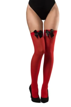 Oktoberfest Kousen Rood Zwart Met Strik