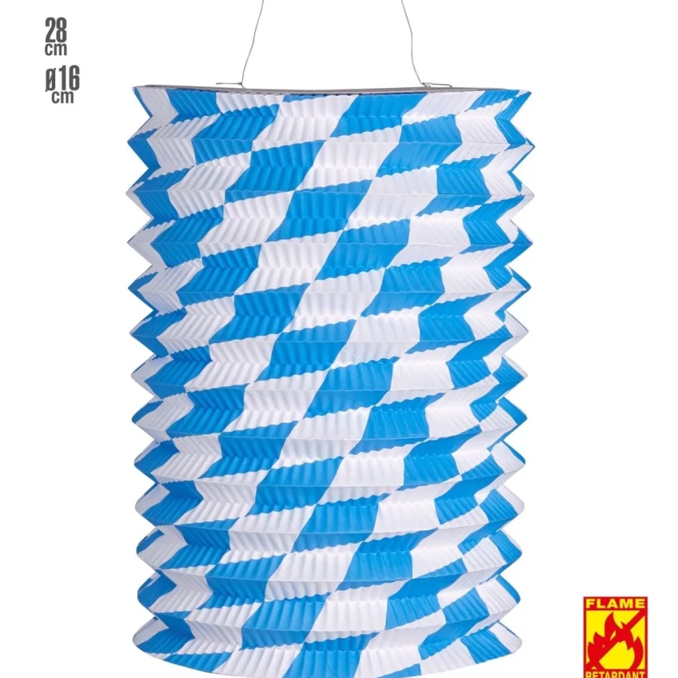 Oktoberfest Lampion Blauw Wit