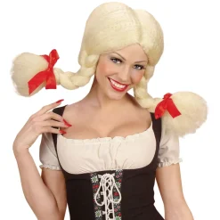 Oktoberfest Pruik Blond Heidi Buigbaar