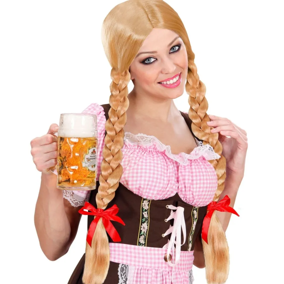 Oktoberfest Pruik Blond Vlechten