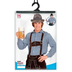 Oktoberfest Shirt Blauw Wit Heren