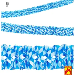 Oktoberfest Slinger Blauw Wit Brandvertragend 3,5m