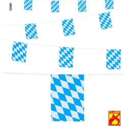 Oktoberfest Slinger Blauw Wit Brandvertragend 6m