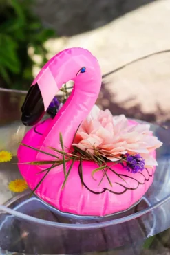 Opblaas Flamingo Bekerhouders 25cm 2st