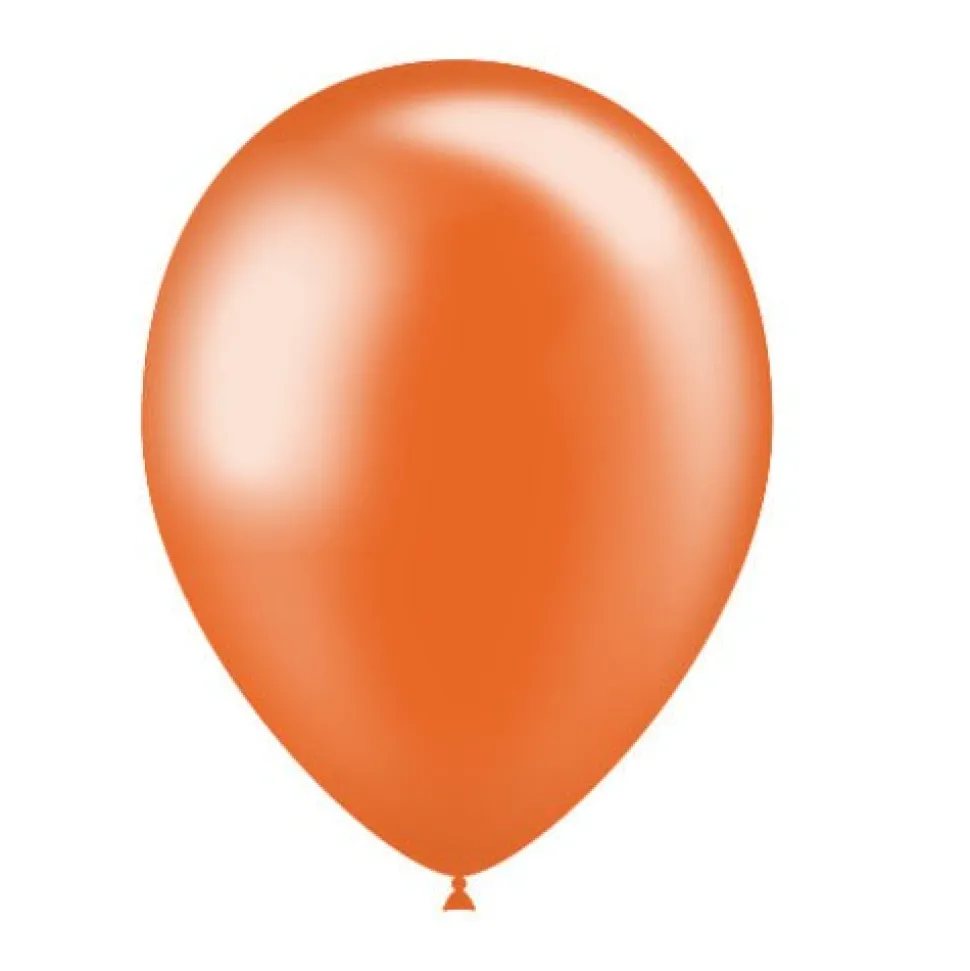 Oranje Ballonnen Metallic 25cm 50st