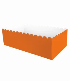 Oranje Snackbakje 12,5cm 8st