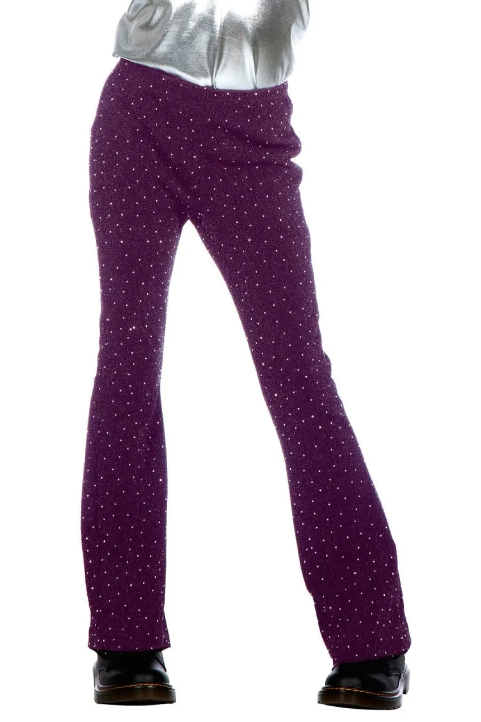 Paars Broek Meisje Glitter Flared