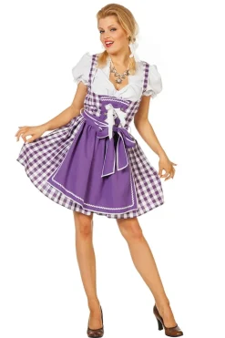 Paarse Dirndl Jurk Oktoberfest Dames